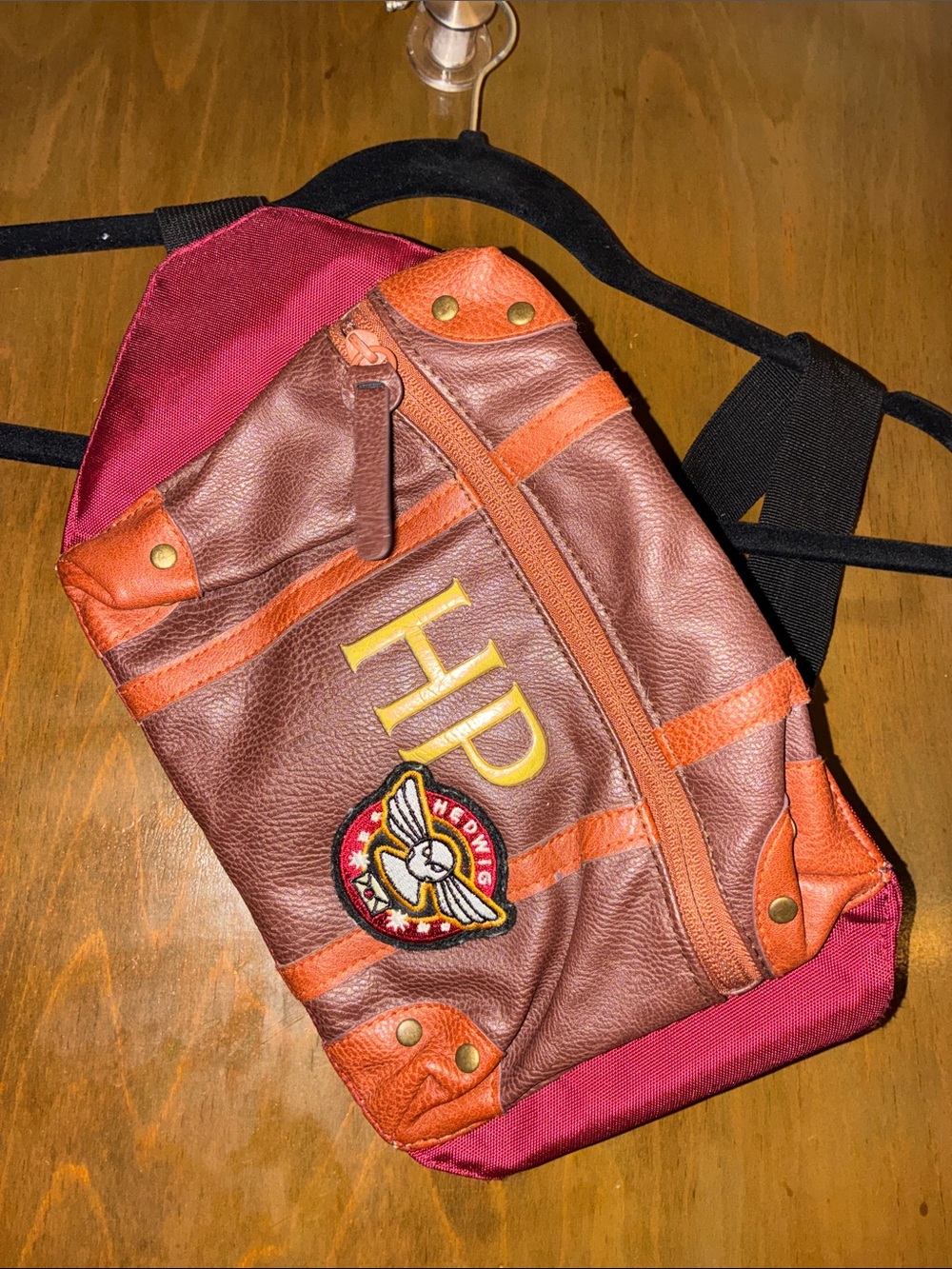 HP Brown and Burgundy Crossbody Sling Bag